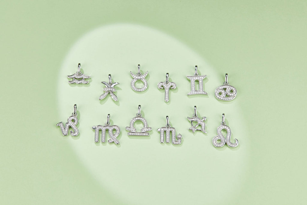 Taurus Zodiac Moissanite Necklace | S925 Platinum-Plated Silver Pendant | May Birthday Jewelry | GRA Certified - Maximus Grace