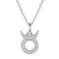 Taurus Zodiac Moissanite Necklace | S925 Platinum-Plated Silver Pendant | May Birthday Jewelry | GRA Certified - Maximus Grace