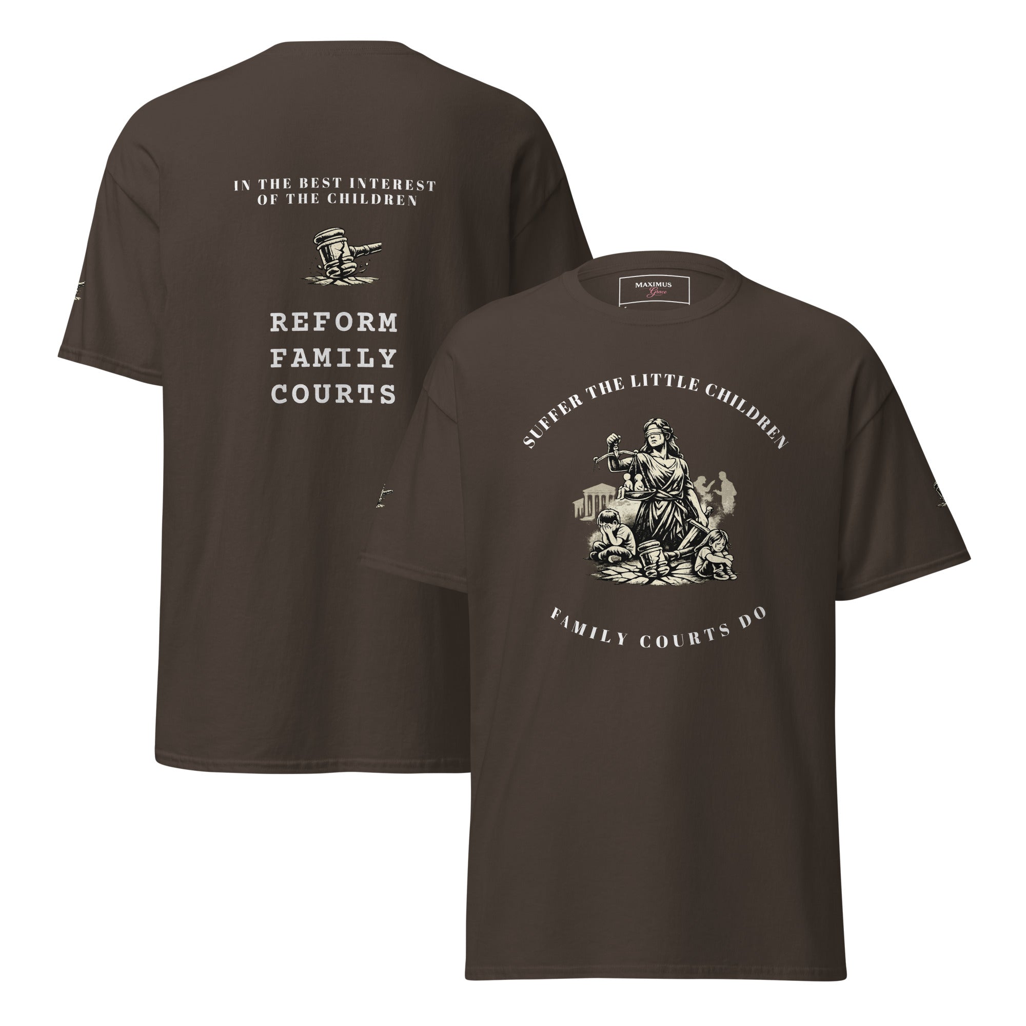 Reform family courts tee – child protection shirt by Maximus Grace