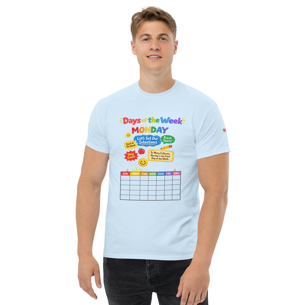 Monday reset teacher shirt – interactive classroom tee by Maximus Grace