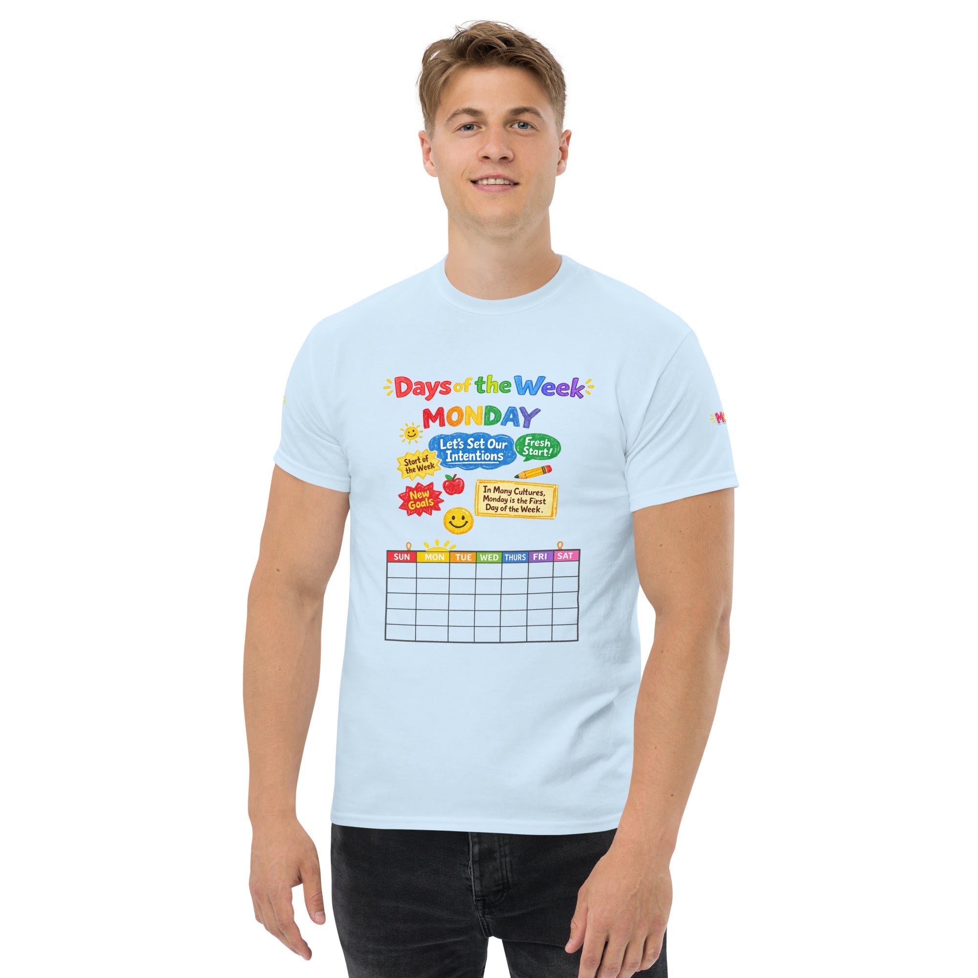 Monday reset teacher shirt – interactive classroom tee by Maximus Grace