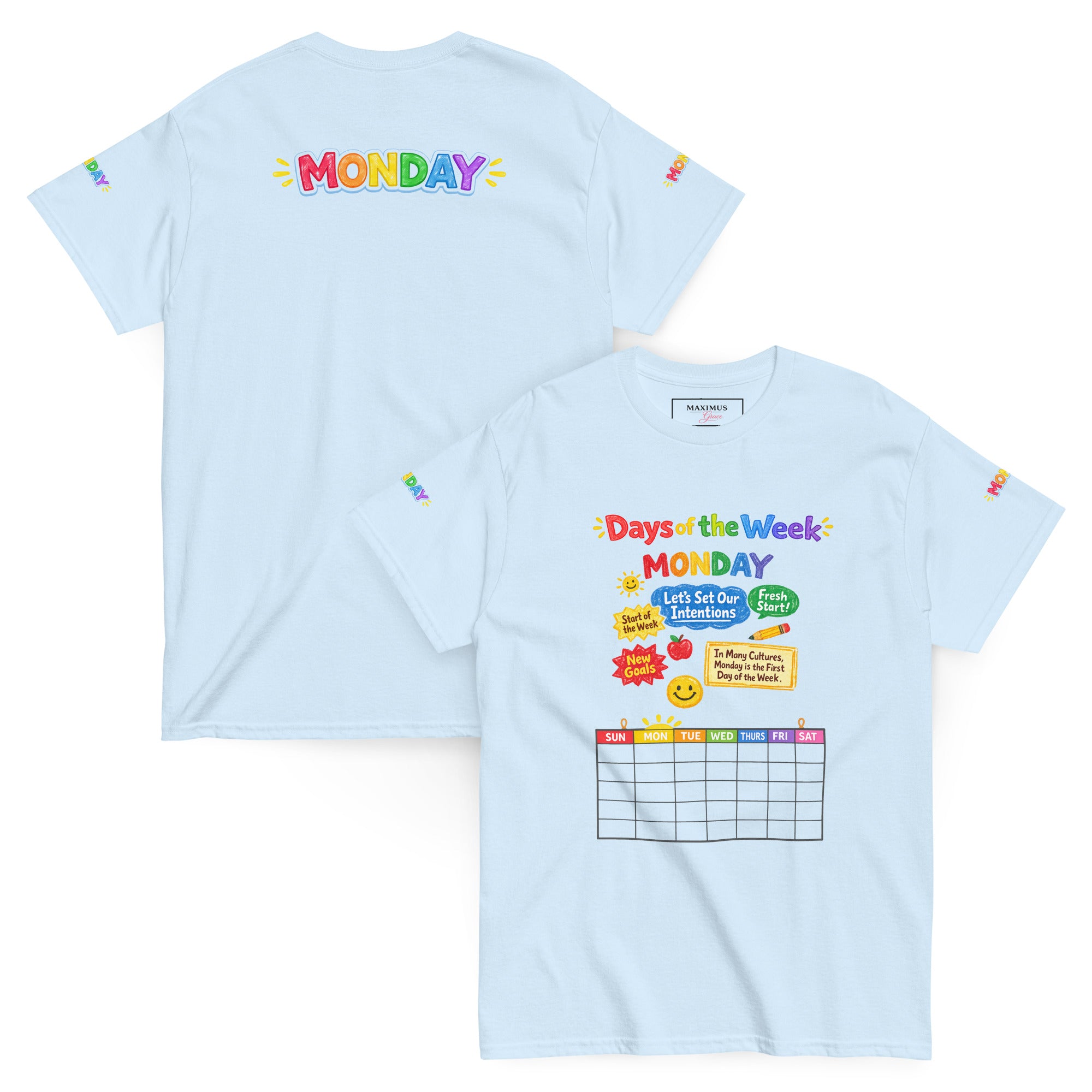 Monday reset teacher shirt – interactive classroom tee by Maximus Grace