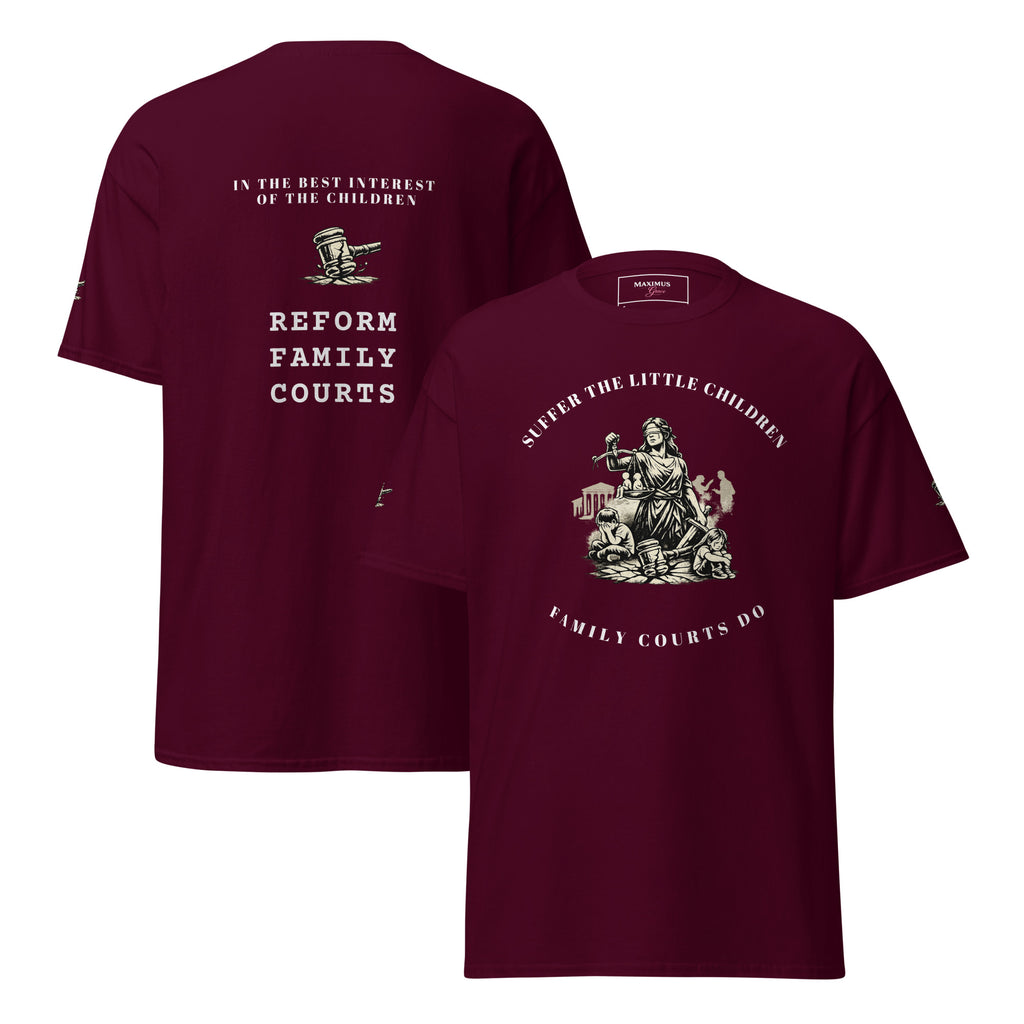 Reform family courts tee – child protection shirt by Maximus Grace