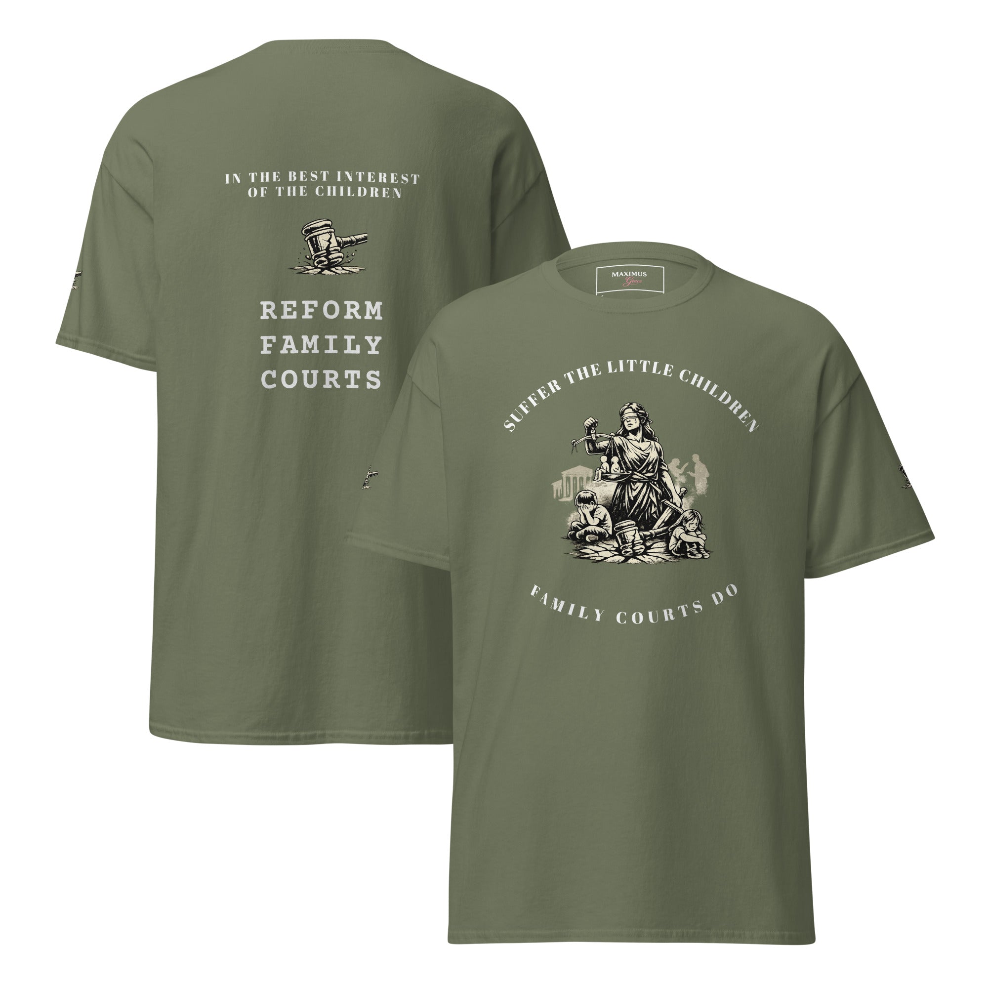 Reform family courts tee – child protection shirt by Maximus Grace