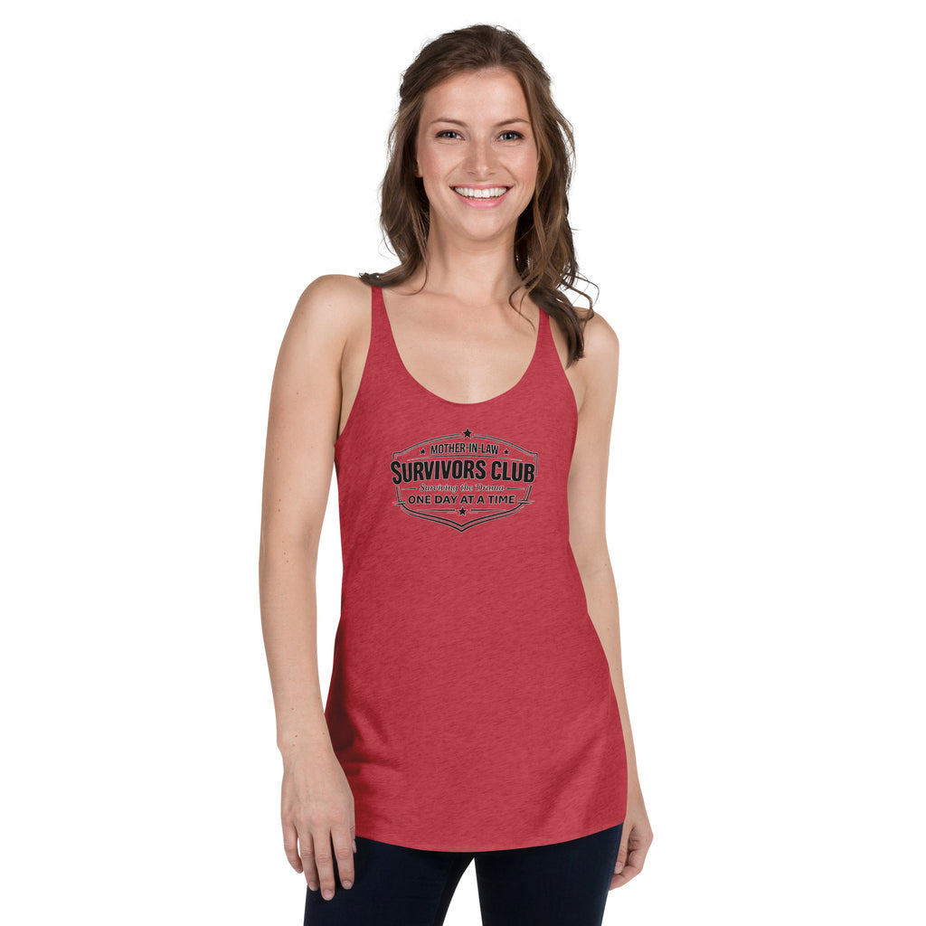 Mother-in-law survivors club racerback tank – funny gift for women by Maximus Grace