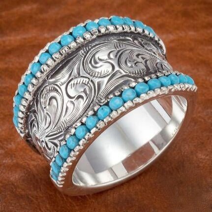 Xiangyun Carved Retro Statement Ring | Vintage Boho Jewelry - Maximus Grace